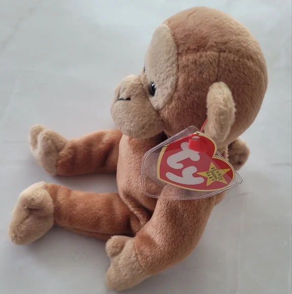 Y2K Bongo Monkey 1995 Retired TY Beanie Baby Stamp Inside Tush Tag - Picture 3 of 8